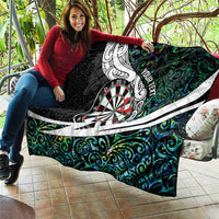 Personalized NZ Darts Quilt Paua Shell Maori Koru Whakairo LT7 - Polynesian Pride