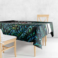 Personalized NZ Darts Tablecloth Paua Shell Maori Koru Whakairo LT7 - Polynesian Pride