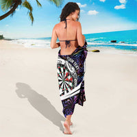 Personalized NZ Darts Sarong Paua Shell Maori Koru Whakairo - Purple LT7 - Polynesian Pride