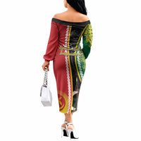 Ni-Vanuatu Indipendens Dei Celebretem Off The Shoulder Long Sleeve Dress Yumi Yumi Yumi