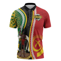 Ni-Vanuatu Indipendens Dei Celebretem Zipper Polo Shirt Yumi Yumi Yumi