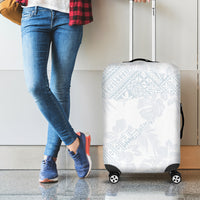 Samoa White Sunday Luggage Cover Hibiscus Special LT7 - Polynesian Pride