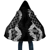 Hawaii Aloha Plumeria Lei Black Palaka Cloak - Polynesian Pride