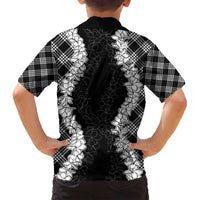 Hawaii Aloha Plumeria Lei Black Palaka Family Matching Summer Maxi Dress and Hawaiian Shirt - Polynesian Pride