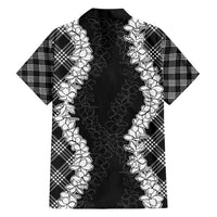 Hawaii Aloha Plumeria Lei Black Palaka Hawaiian Shirt - Polynesian Pride