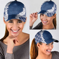 Hawaii Aloha Plumeria Lei Navy Palaka Classic Cap LT7 - Polynesian Pride