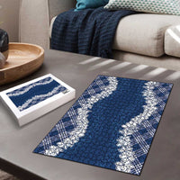 Hawaii Aloha Plumeria Lei Navy Palaka Puzzle - Polynesian Pride