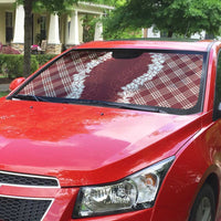 Hawaii Aloha Plumeria Lei Scarlet Palaka Auto Sun Shade - Polynesian Pride