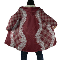 Hawaii Aloha Plumeria Lei Scarlet Palaka Cloak - Polynesian Pride