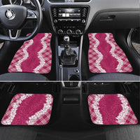 Hawaii Aloha Plumeria Lei Fuschia Palaka Car Mats - Polynesian Pride