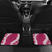 Hawaii Aloha Plumeria Lei Fuschia Palaka Car Mats - Polynesian Pride