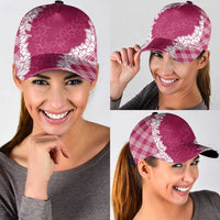 Hawaii Aloha Plumeria Lei Fuschia Palaka Classic Cap LT7 - Polynesian Pride