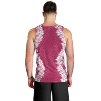 Hawaii Aloha Plumeria Lei Fuschia Palaka Men Tank Top - Polynesian Pride