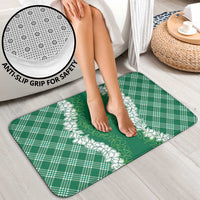 Hawaii Aloha Plumeria Lei Green Palaka Bathroom Set - Polynesian Pride