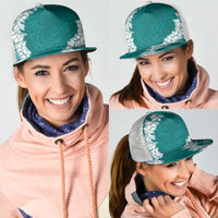 Hawaii Aloha Plumeria Lei Teal Palaka Mesh Trucker Cap - Polynesian Pride