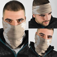 Hawaii Aloha Plumeria Lei Beige Palaka Neck Gaiter - Polynesian Pride