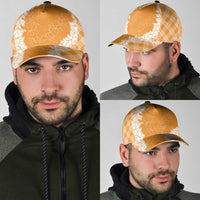 Hawaii Aloha Plumeria Lei Orange Palaka Classic Cap LT7 - Polynesian Pride