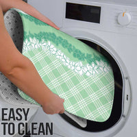 Hawaii Aloha Plumeria Lei Mint Palaka Bathroom Set - Polynesian Pride