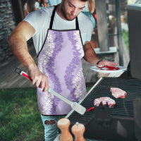 Hawaii Aloha Plumeria Lei Lavender Palaka Apron - Polynesian Pride