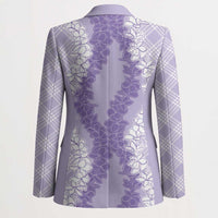 Hawaii Aloha Plumeria Lei Lavender Palaka Blazer LT7 - Polynesian Pride