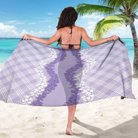 Hawaii Aloha Plumeria Lei Lavender Palaka Sarong - Polynesian Pride