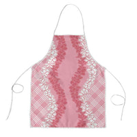 Hawaii Aloha Plumeria Lei Pink Palaka Apron - Polynesian Pride
