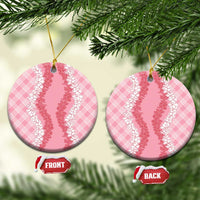 Hawaii Aloha Plumeria Lei Pink Palaka Ceramic Ornament - Polynesian Pride