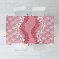 Hawaii Aloha Plumeria Lei Pink Palaka Tablecloth - Polynesian Pride