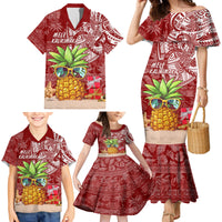 Mele Kalikimaka Hawaii Christmas Family Matching Mermaid Dress and Hawaiian Shirt Pineapple Party LT7 - Polynesian Pride