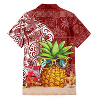 Mele Kalikimaka Hawaii Christmas Family Matching Puletasi Dress and Hawaiian Shirt Pineapple Party LT7 - Polynesian Pride
