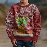 Mele Kalikimaka Hawaii Christmas Kid Ugly Christmas Sweater Pineapple Party LT7 - Polynesian Pride