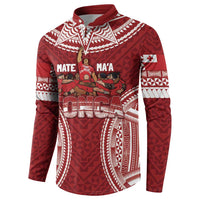 Personalized Mate Maa Tonga Rugby Button Sweatshirt Ofa Atu Tonga