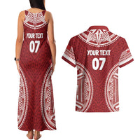 Personalized Mate Maa Tonga Rugby Couples Matching Tank Maxi Dress and Hawaiian Shirt Ofa Atu Tonga