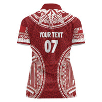 Personalized Mate Maa Tonga Rugby Women Polo Shirt Ofa Atu Tonga