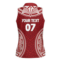 Personalized Mate Maa Tonga Rugby Women Sleeveless Polo Shirt Ofa Atu Tonga