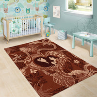 Hawaii Plumeria Area Rug Hau'oli la Makuahine Sunburned LT7 - Polynesian Pride