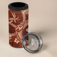 Hawaii Plumeria 4 in 1 Can Cooler Tumbler Hau'oli la Makuahine Sunburned