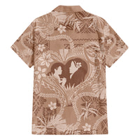 Hawaii Plumeria Family Matching Summer Maxi Dress and Hawaiian Shirt Hau'oli la Makuahine Beige LT7 - Polynesian Pride
