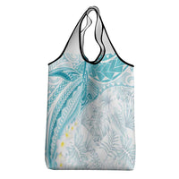 Polynesia Humpback Whale Grocery Bag Tropical Plumeria Turquoise LT7 - Polynesian Pride