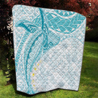 Polynesia Humpback Whale Quilt Tropical Plumeria Turquoise LT7 - Polynesian Pride