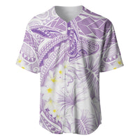 Polynesia Humpback Whale Baseball Jersey Tropical Plumeria Lavender LT7 Lavender - Polynesian Pride