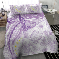 Polynesia Humpback Whale Bedding Set Tropical Plumeria Lavender