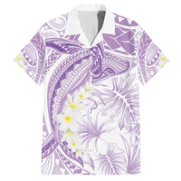 Polynesia Humpback Whale Family Matching Tank Maxi Dress and Hawaiian Shirt Tropical Plumeria Lavender