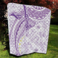 Polynesia Humpback Whale Quilt Tropical Plumeria Lavender LT7 - Polynesian Pride