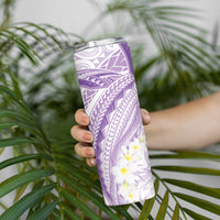 Polynesia Humpback Whale Skinny Tumbler Tropical Plumeria Lavender