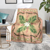Hawaii Quilt Inspired Collection Aloha Flowers Blanket Maile - Kukui Nut Lei