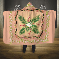 Hawaii Quilt Inspired Collection Aloha Flowers Hooded Blanket Maile - Kukui Nut Lei