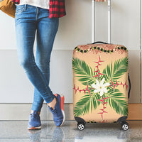 Hawaii Quilt Inspired Collection Aloha Flowers Luggage Cover Maile - Kukui Nut Lei