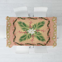 Hawaii Quilt Inspired Collection Aloha Flowers Tablecloth Maile - Kukui Nut Lei