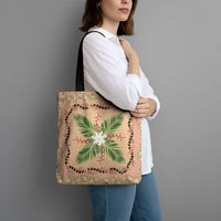 Hawaii Quilt Inspired Collection Aloha Flowers Tote Bag Maile - Kukui Nut Lei